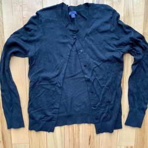 Gap Women's Black Cardigan‎ Crew Neck